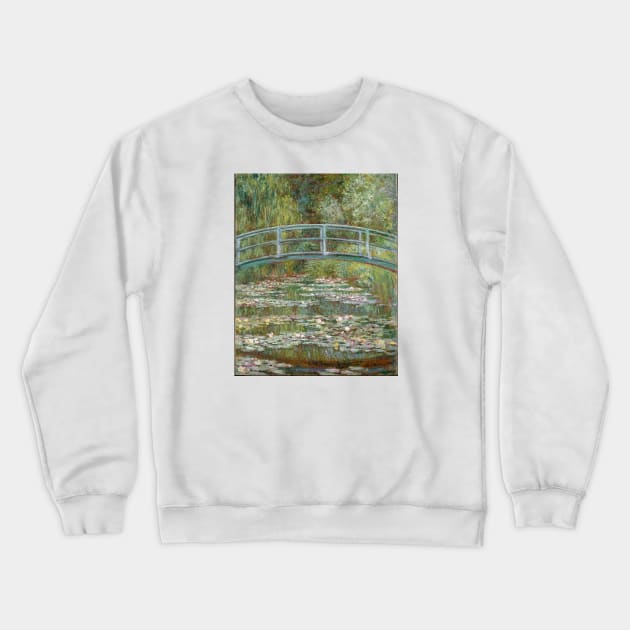 Bridge over a Pond of Water Lilies Crewneck Sweatshirt by ClaudeMonet